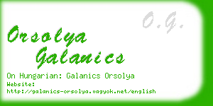 orsolya galanics business card